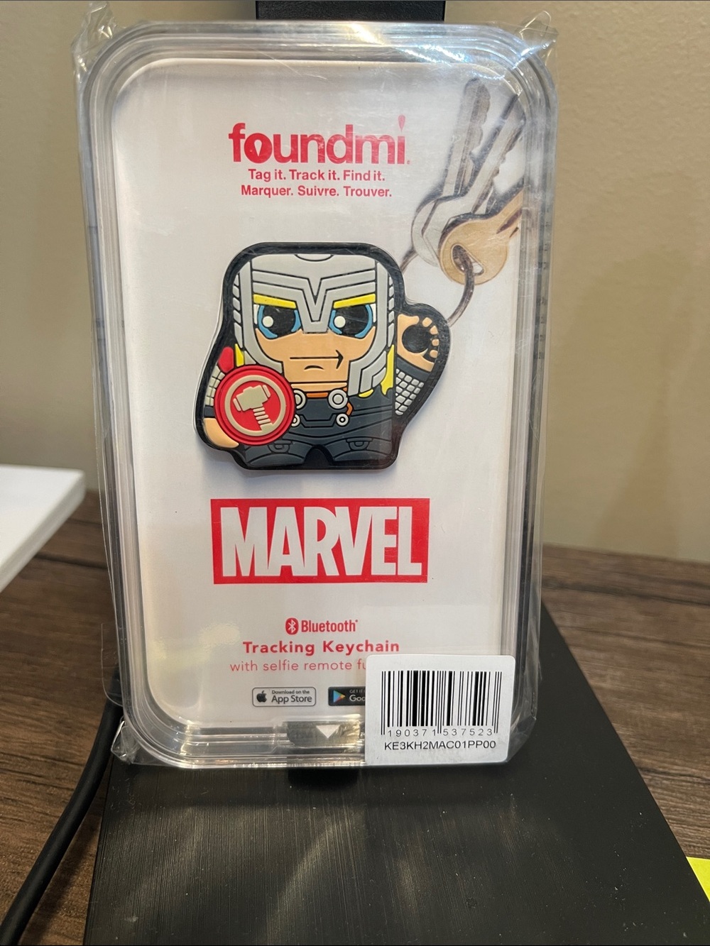 Marvel Foundmi Thor Bluetooth Tracking Keychain - Black/Gray